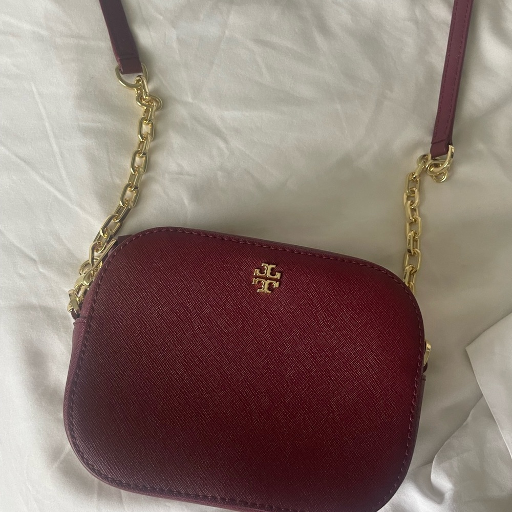Tory Burch Burgundy Cross Body Purse